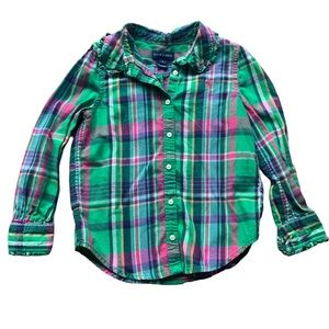 RALPH LAUREN GIRL’S BUTTON DOWN SHIRT SIZE 6